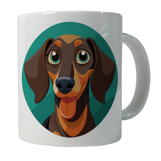 Dachshund Dog Sticking Out Tongue Funny Ceramic Tea Coffee Mug Cup - 11oz
