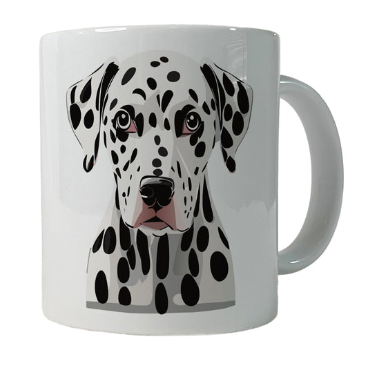 Dalmatian Dog Head Staring Ceramic Tea Coffee Mug Cup - 11oz