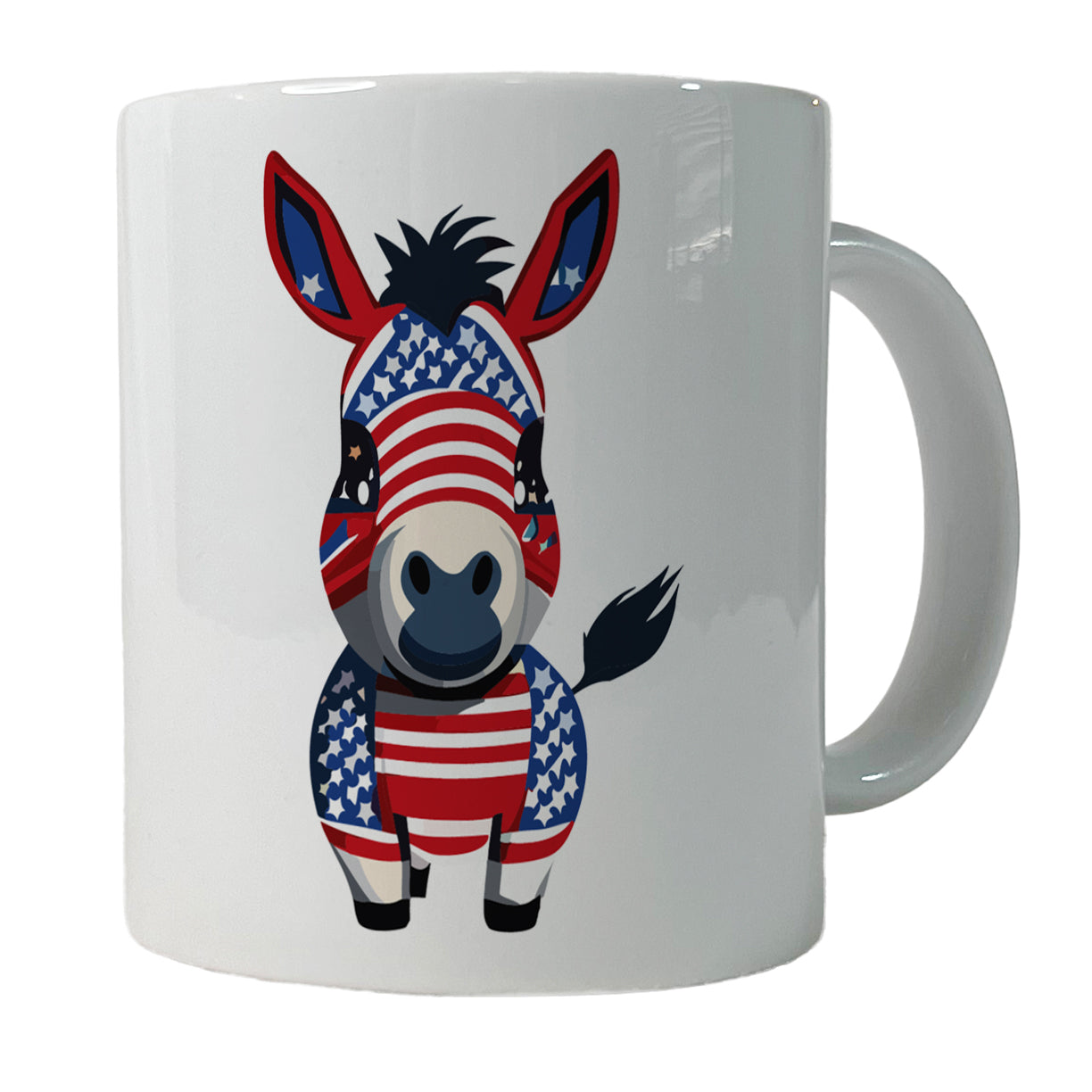 Democrat Donkey Patriotic Liberal Vote Cute Ceramic Tea Coffee Mug Cup - 11oz