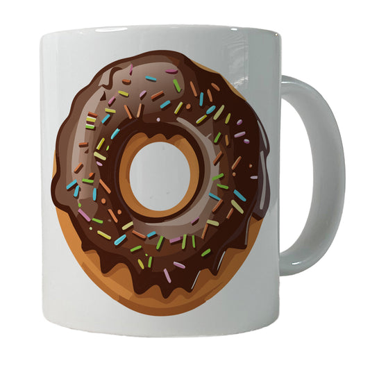 Donut Chocolate Sprinkles Ceramic Tea Coffee Mug Cup - 11oz