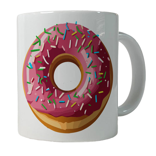 Donut Pink Sprinkles Ceramic Tea Coffee Mug Cup - 11oz