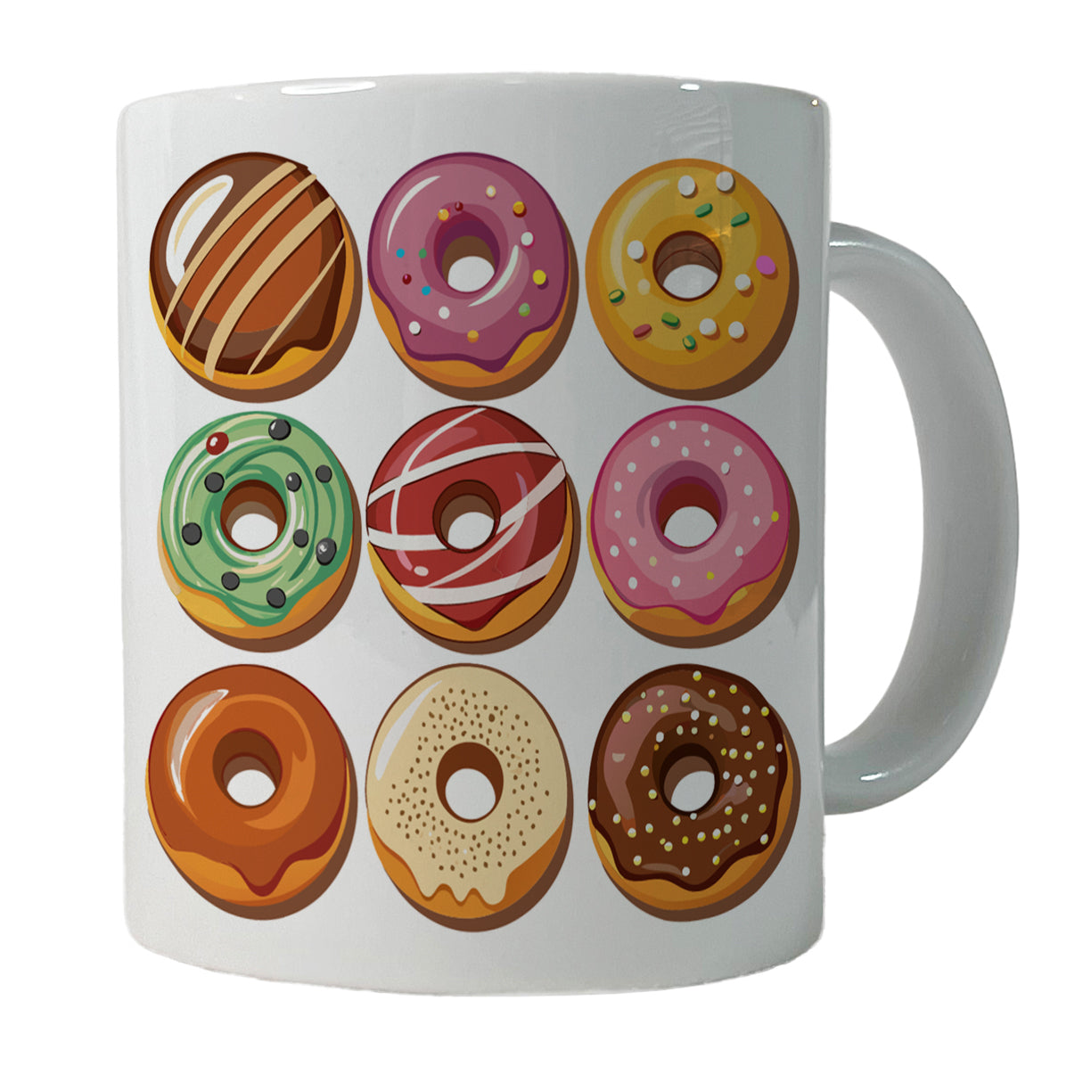 Donuts Tasty Ceramic Tea Coffee Mug Cup - 11oz