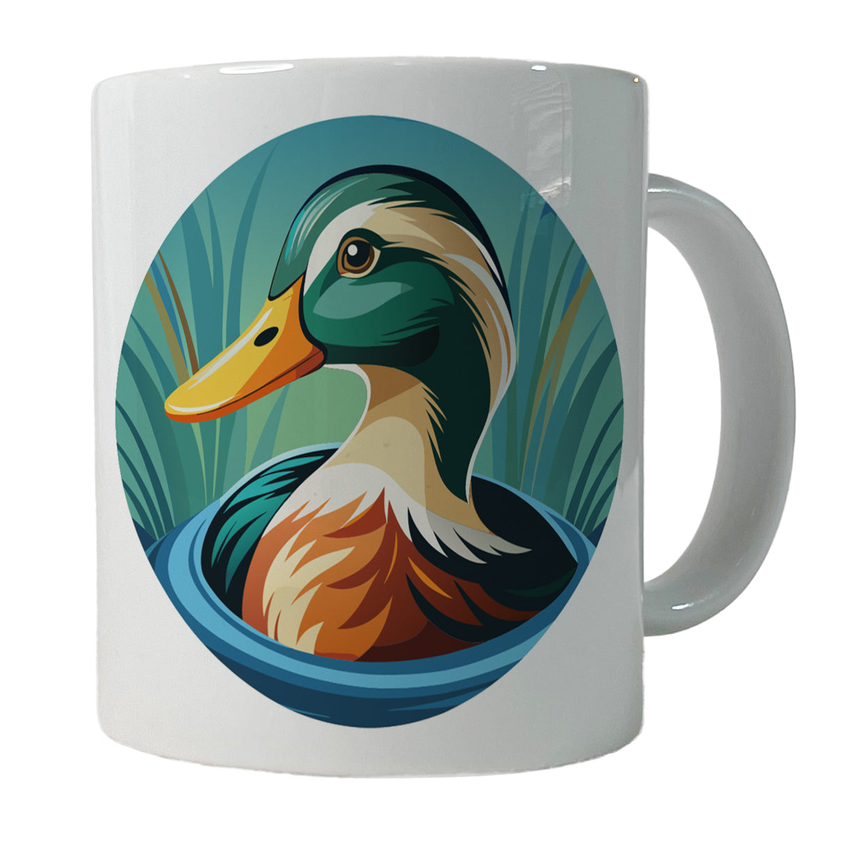 Duck in Water Elegant Ceramic Tea Coffee Mug Cup - 11oz