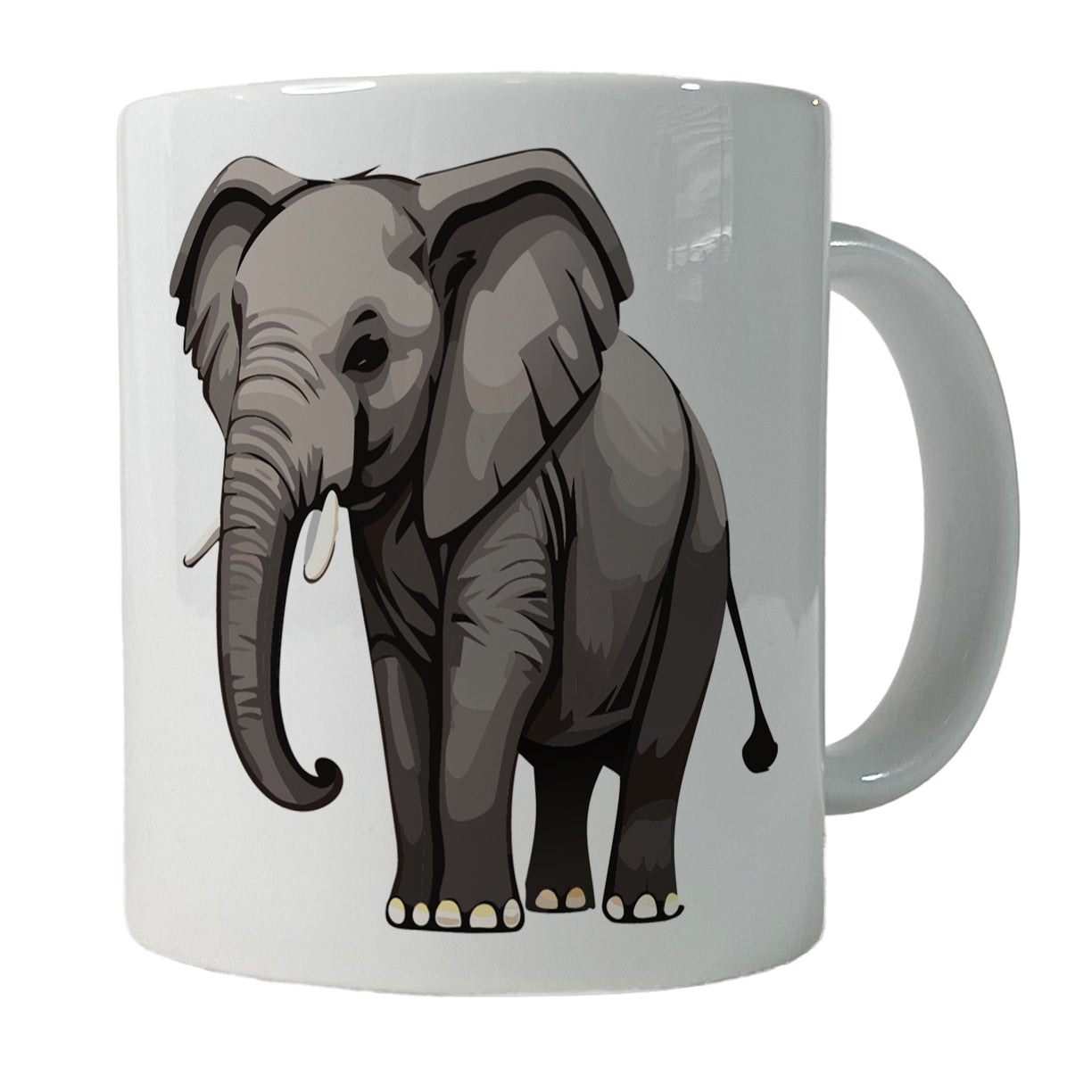 Elephant with Tusks Majestic Ceramic Tea Coffee Mug Cup - 11oz