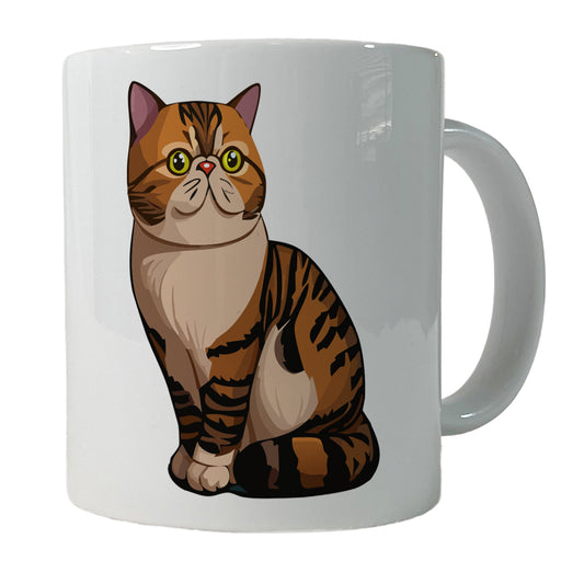 Exotic Shorthair Cat Sitting Ceramic Tea Coffee Mug Cup - 11oz