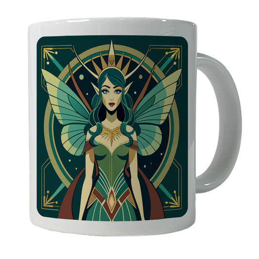 Fairy Nymph Art Deco Ceramic Tea Coffee Mug Cup - 11oz