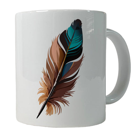 Feather Pretty Ceramic Tea Coffee Mug Cup - 11oz