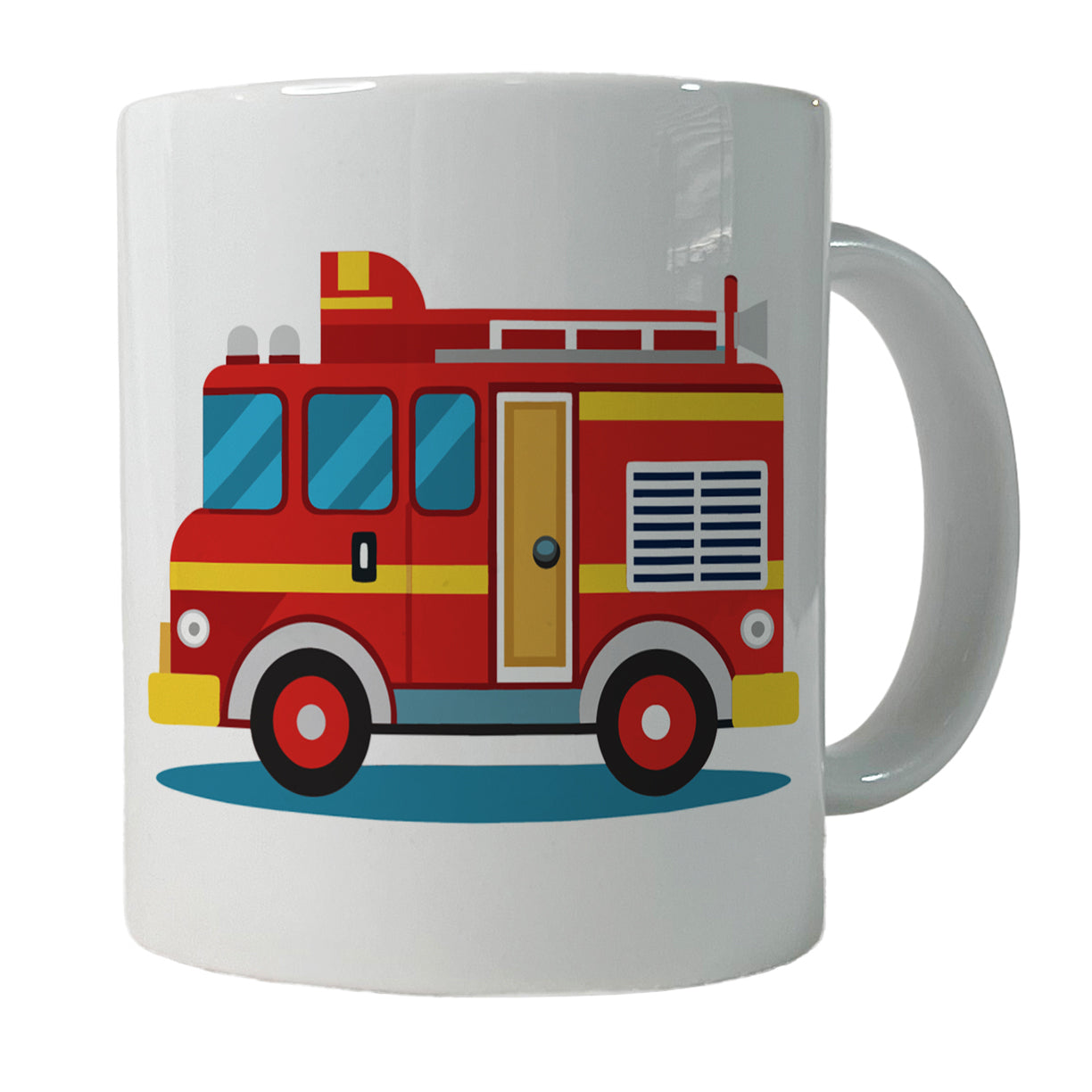 Fire Engine Red Ceramic Tea Coffee Mug Cup - 11oz