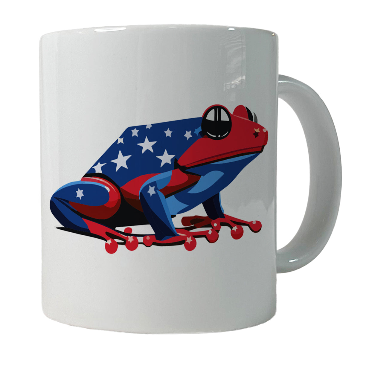 Frog Patriotic Ceramic Tea Coffee Mug Cup - 11oz