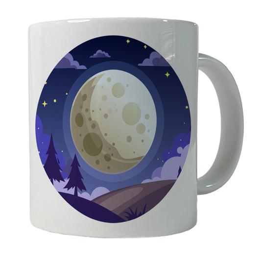 Full Moon at Night Ceramic Tea Coffee Mug Cup - 11oz