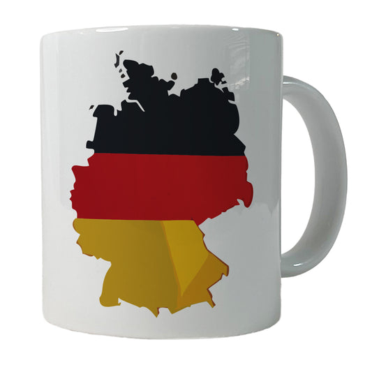 Germany German Flag Country Shape Ceramic Tea Coffee Mug Cup - 11oz
