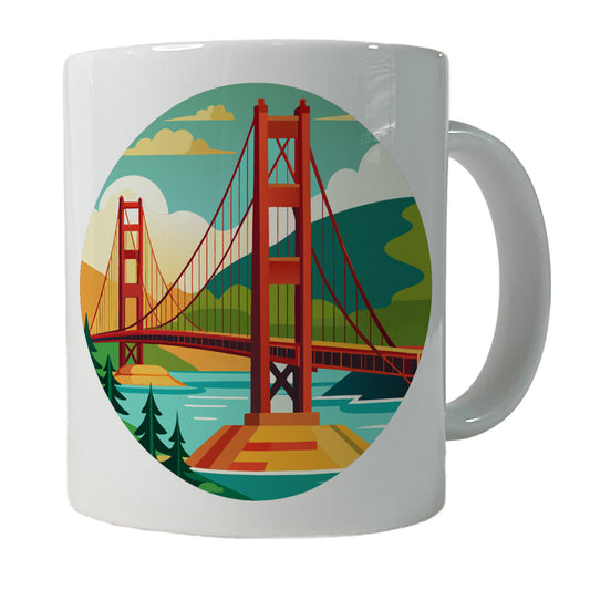 Golden Gate Bridge San Francisco Travel Ceramic Tea Coffee Mug Cup - 11oz