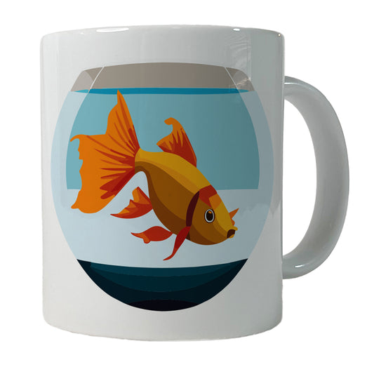 Goldfish in Bowl Pet Ceramic Tea Coffee Mug Cup - 11oz