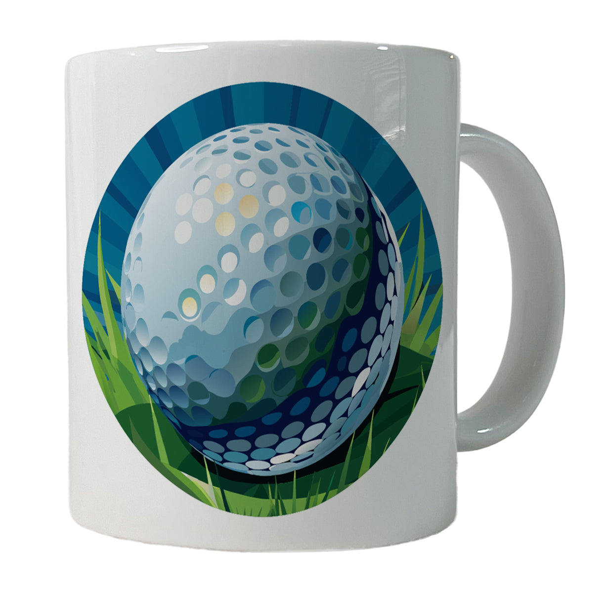 Golf Ball on Grass Sport Ceramic Tea Coffee Mug Cup - 11oz