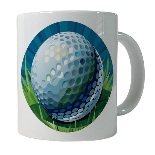 Golf Ball on Grass Sport Ceramic Tea Coffee Mug Cup - 11oz