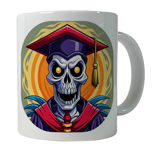 Graduate Skeleton Graduation Scary Ceramic Tea Coffee Mug Cup - 11oz