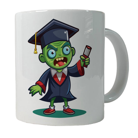 Graduate Zombie Graduation Cartoon Ceramic Tea Coffee Mug Cup - 11oz