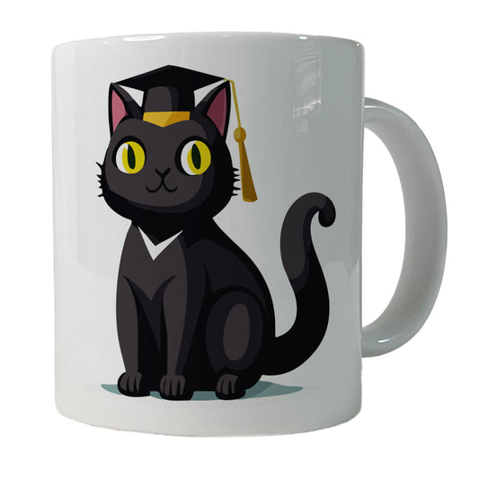 Graduation Cat Cute Graduate Ceramic Tea Coffee Mug Cup - 11oz