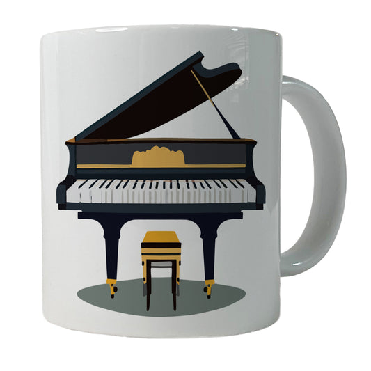 Grand Piano Music Musician Ceramic Tea Coffee Mug Cup - 11oz
