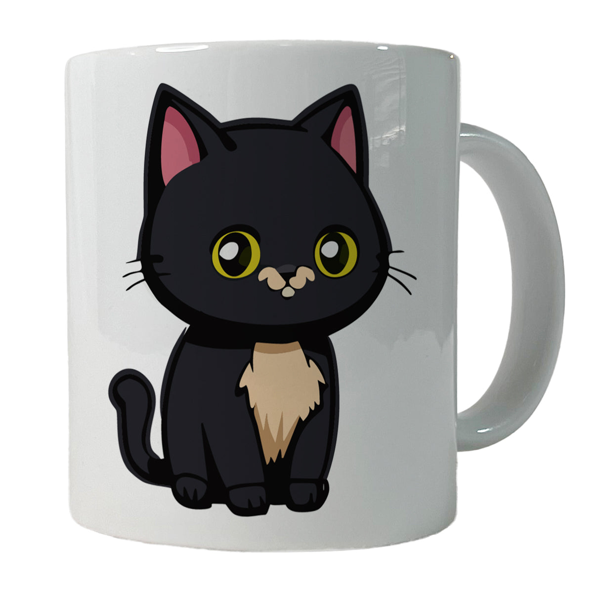 Gray Cat Cute Ceramic Tea Coffee Mug Cup - 11oz