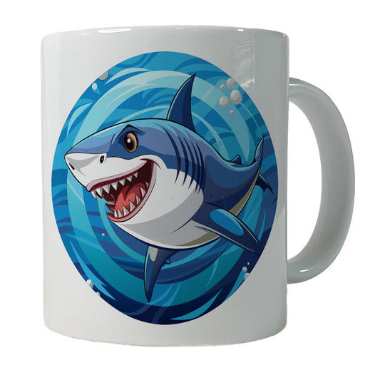 Great White Shark in Ocean Ceramic Tea Coffee Mug Cup - 11oz