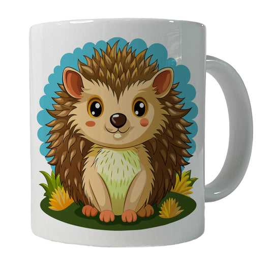 Hedgehog Smiling Cute Ceramic Tea Coffee Mug Cup - 11oz