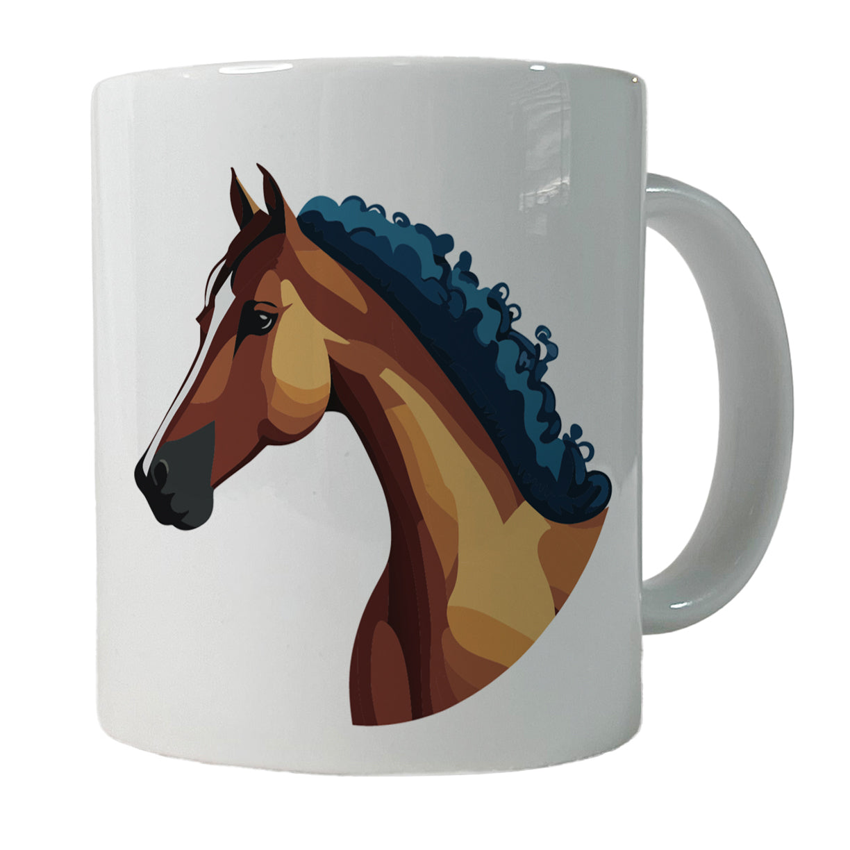 Horse Head Portrait Ceramic Tea Coffee Mug Cup - 11oz