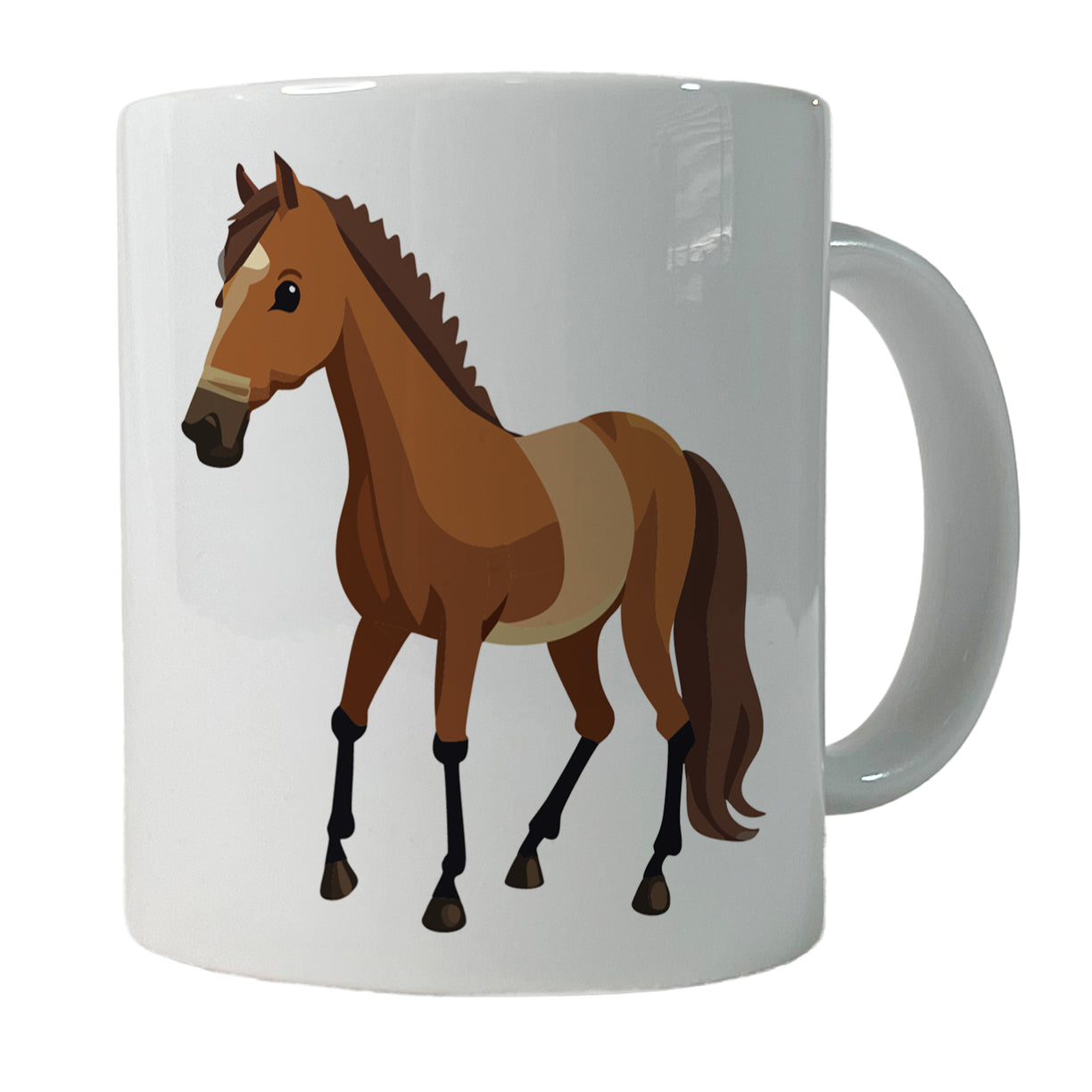 Horse Standing Ceramic Tea Coffee Mug Cup - 11oz