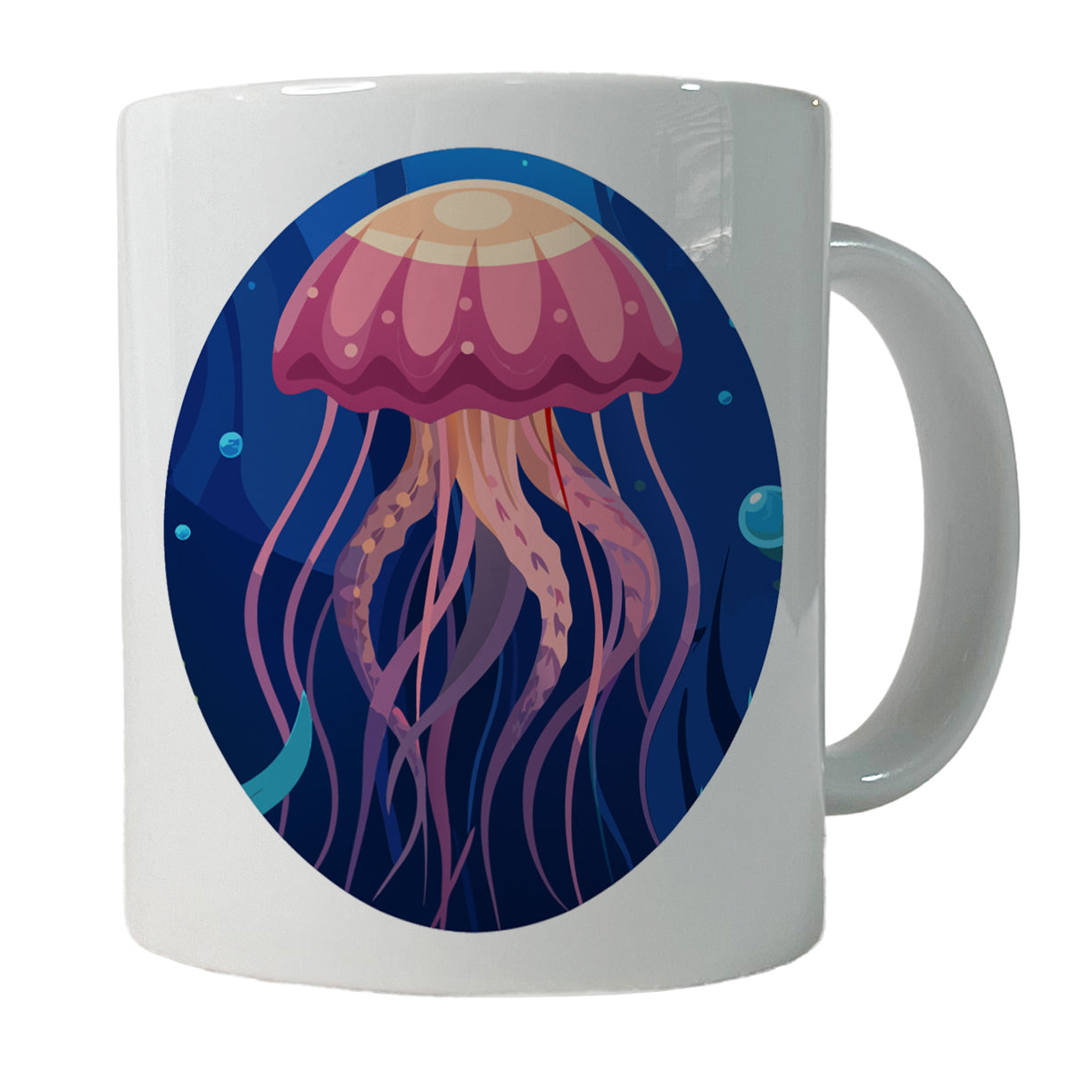 Jelly Fish in Ocean Ceramic Tea Coffee Mug Cup - 11oz