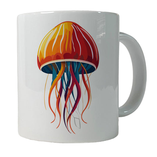 Jellyfish Jelly Fish Colorful Ceramic Tea Coffee Mug Cup - 11oz