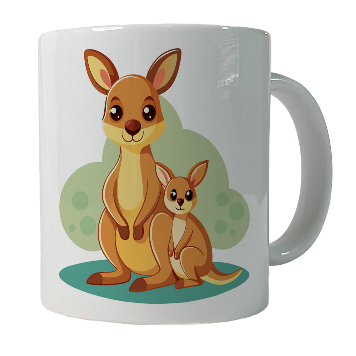 Kangaroo Mom and Baby Ceramic Tea Coffee Mug Cup - 11oz