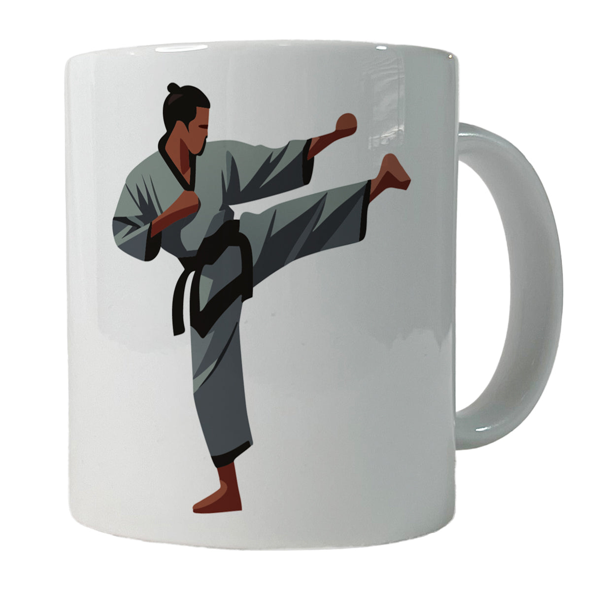 Karate Man Kick Ceramic Tea Coffee Mug Cup - 11oz