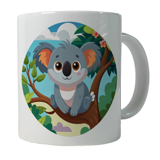 Koala Cute in Tree Ceramic Tea Coffee Mug Cup - 11oz