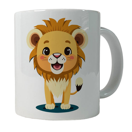 Lion Baby Smiling Standing Ceramic Tea Coffee Mug Cup - 11oz