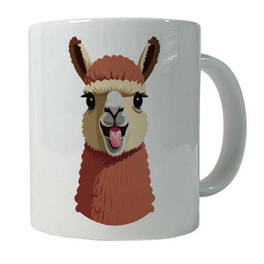 Llama Tongue Sticking Out Ceramic Tea Coffee Mug Cup - 11oz