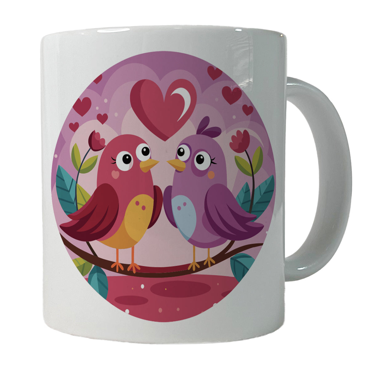 Love Birds Valentines Day Anniversary Wedding Ceramic Tea Coffee Mug Cup - 11oz