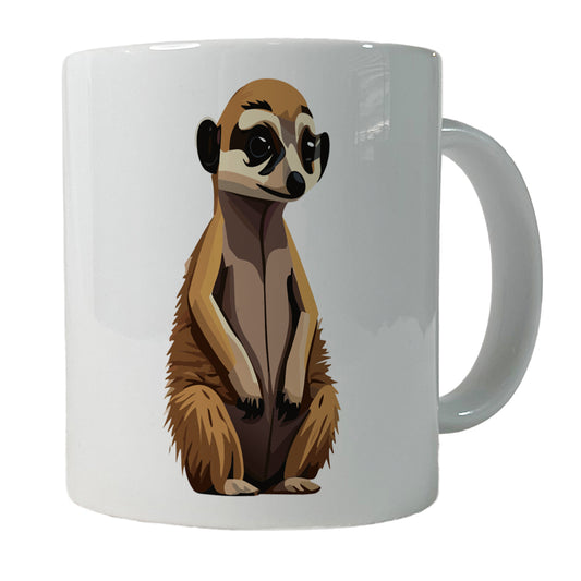 Meerkat Small Mongoose Sitting Ceramic Tea Coffee Mug Cup - 11oz