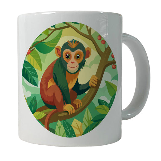 Monkey in Tree Ceramic Tea Coffee Mug Cup - 11oz