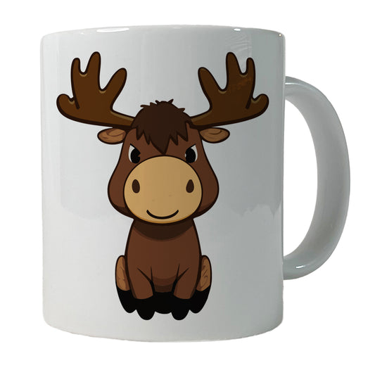 Moose Cute Ceramic Tea Coffee Mug Cup - 11oz