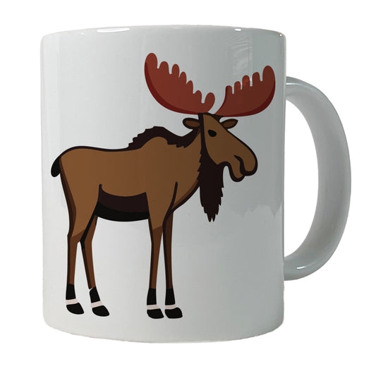 Moose Profile Ceramic Tea Coffee Mug Cup - 11oz