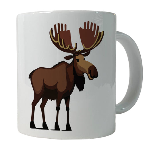 Moose Standing Ceramic Tea Coffee Mug Cup - 11oz