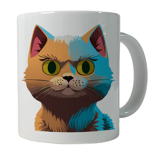 Munchkin Cat Colorful Ceramic Tea Coffee Mug Cup - 11oz