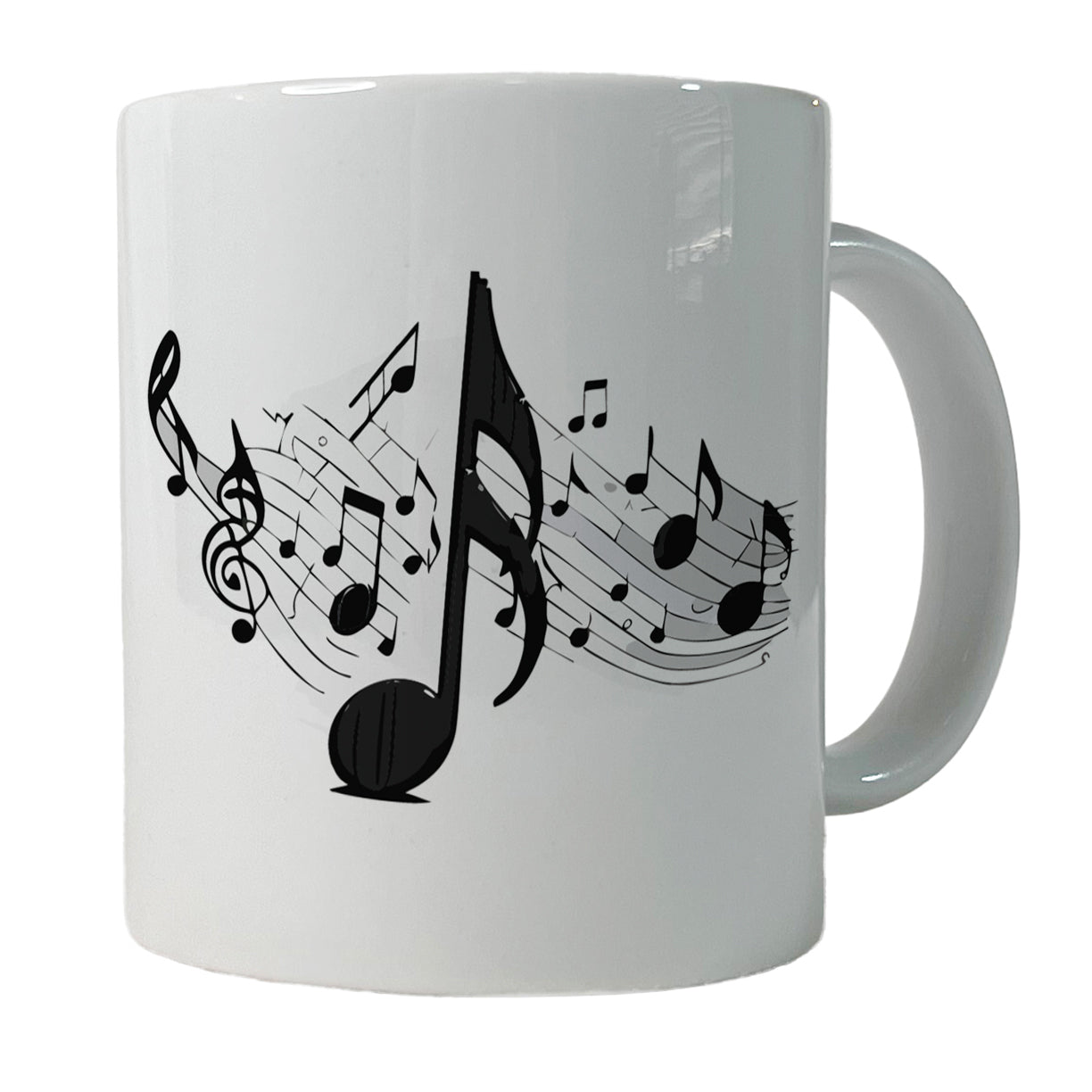 Music Notes Artistic Ceramic Tea Coffee Mug Cup - 11oz