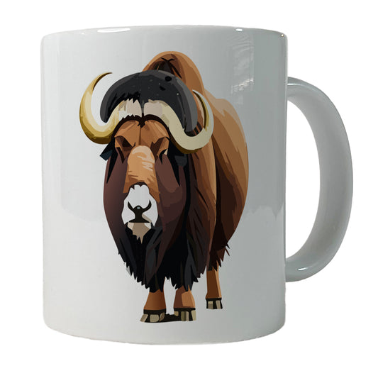 Muskox Musk Ox Shaggy Arctic Animal Ceramic Tea Coffee Mug Cup - 11oz