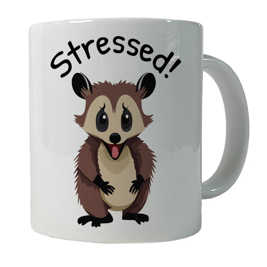 Opossum Possum Stressed Funny Ceramic Tea Coffee Mug Cup - 11oz