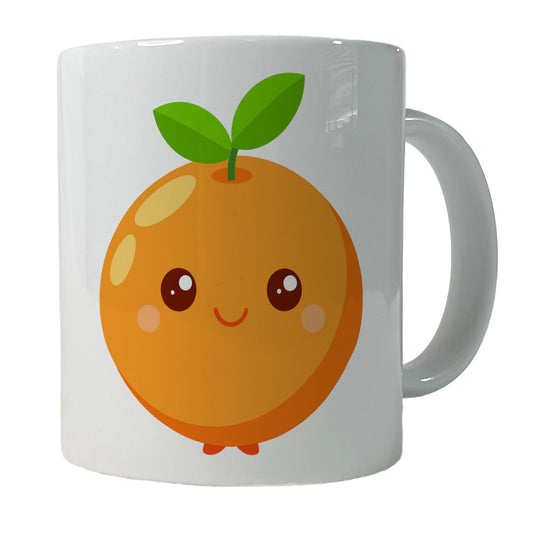 Orange Cute Happy Fruit Ceramic Tea Coffee Mug Cup - 11oz