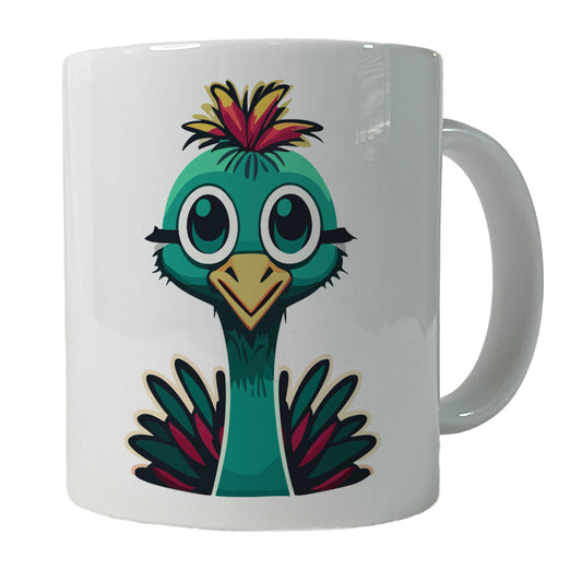 Ostrich Cute Head Ceramic Tea Coffee Mug Cup - 11oz