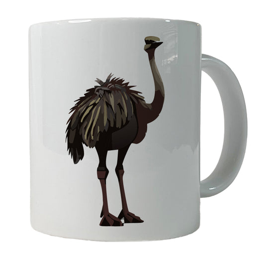 Ostrich Large Bird Standing Ceramic Tea Coffee Mug Cup - 11oz
