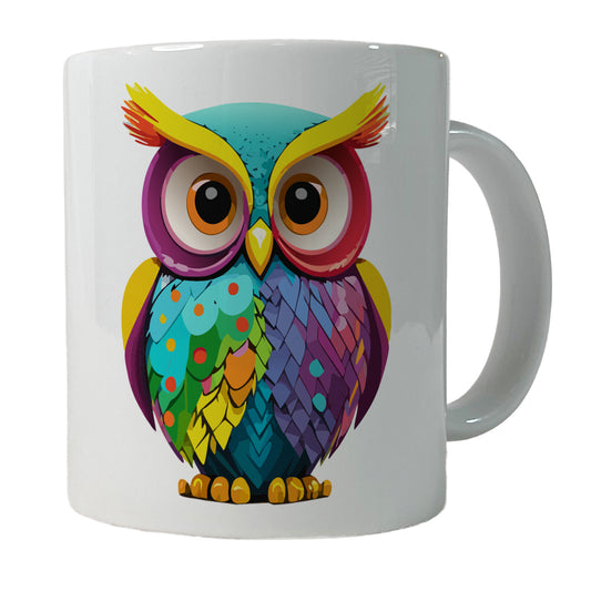 Owl Colorful Ceramic Tea Coffee Mug Cup - 11oz