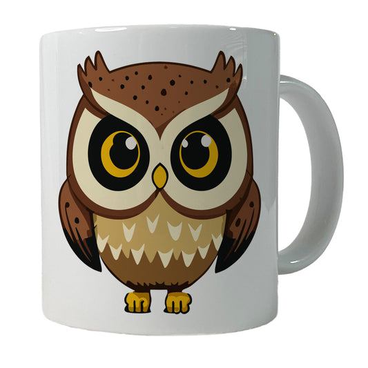 Owl Cute Short Ceramic Tea Coffee Mug Cup - 11oz
